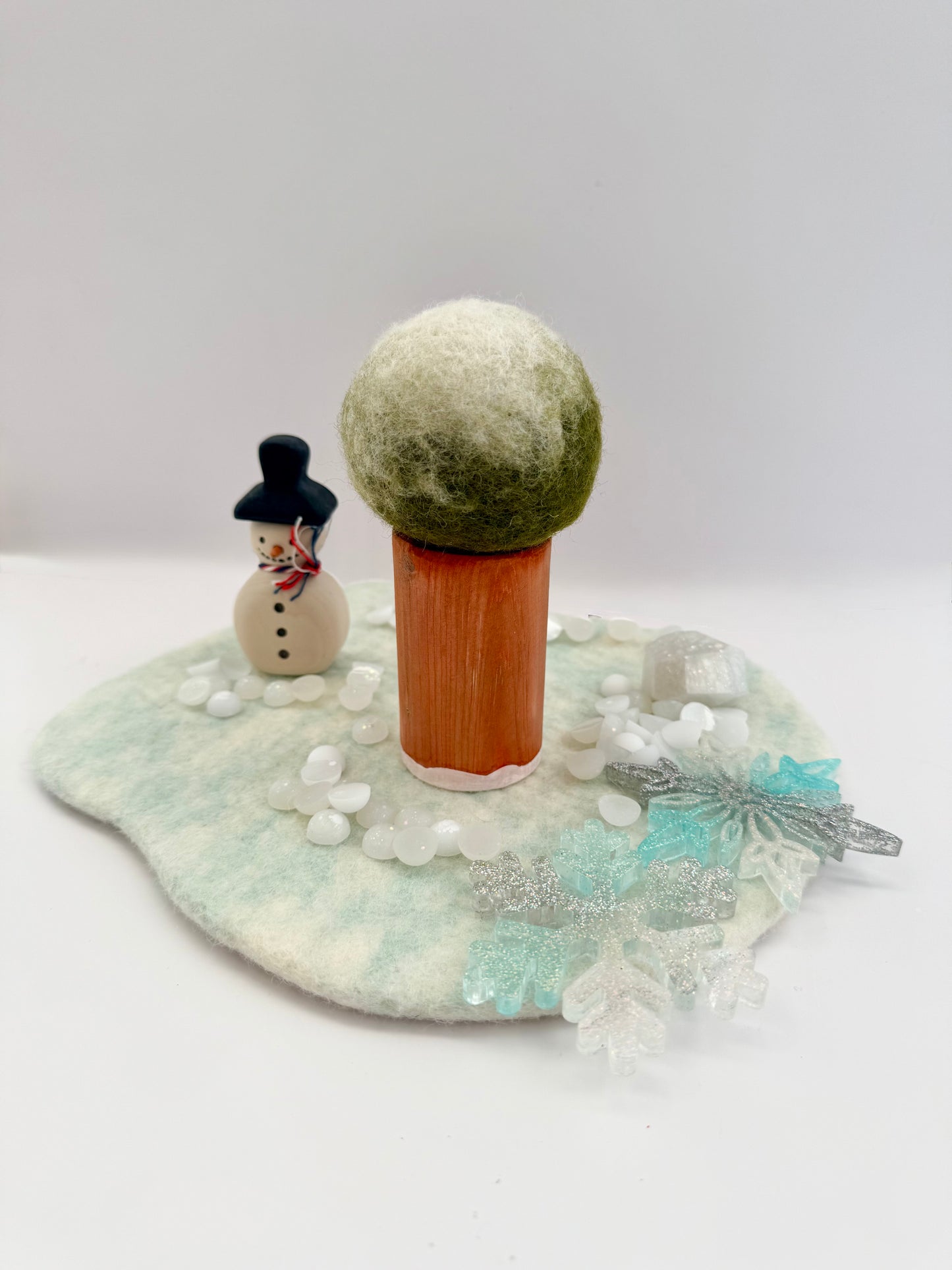 Snowy felt tree