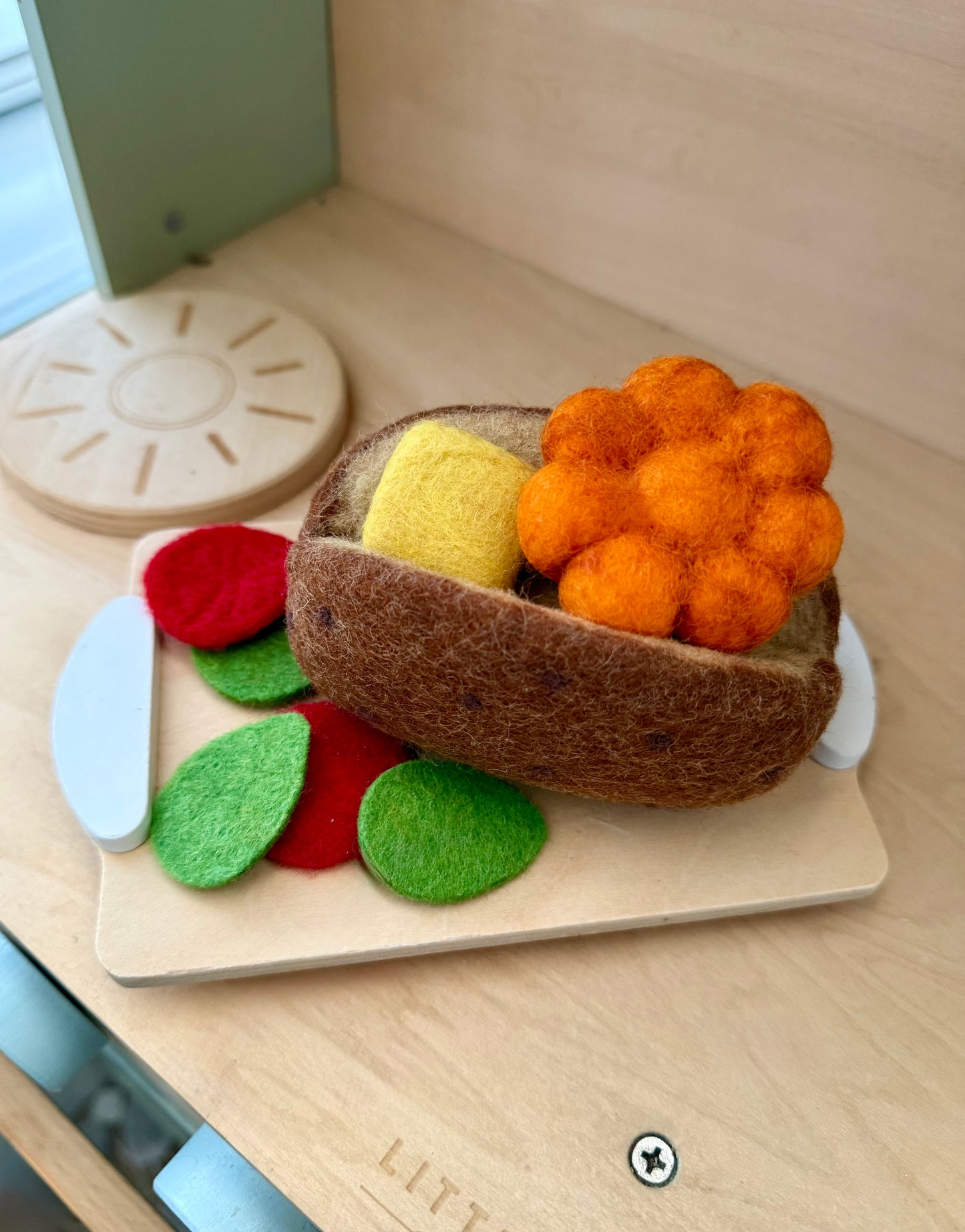 Felt Baked potato play set