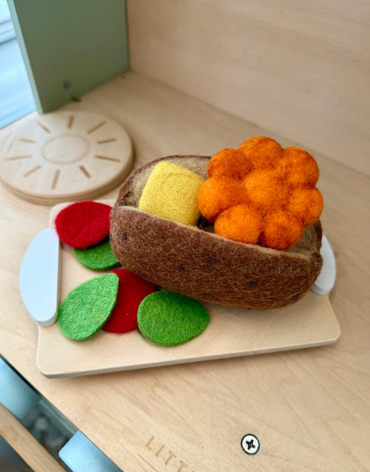 Felt Baked potato play set