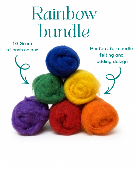 New Zealand wool bundle -  Rainbow