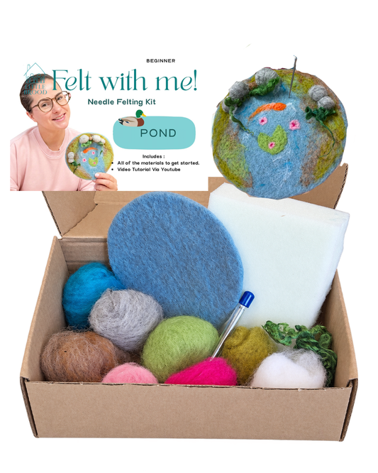 Needle felting kit - make a pond