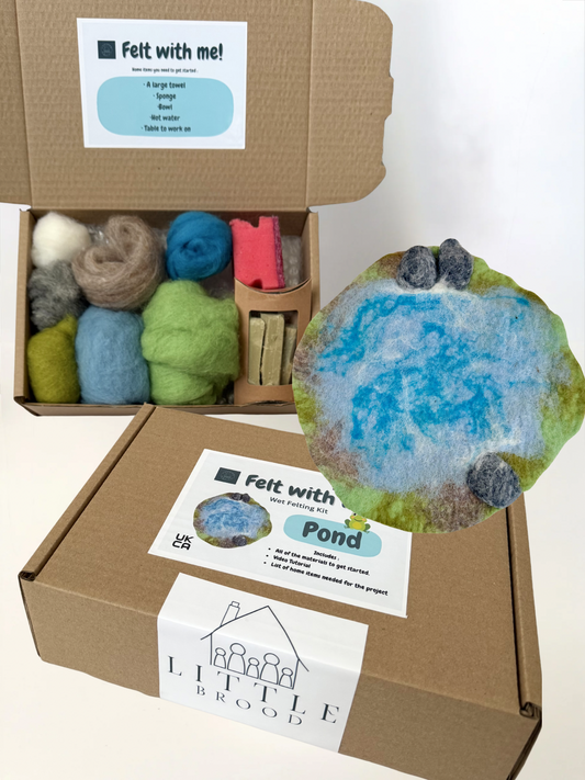 Wet felting kit - make a pond