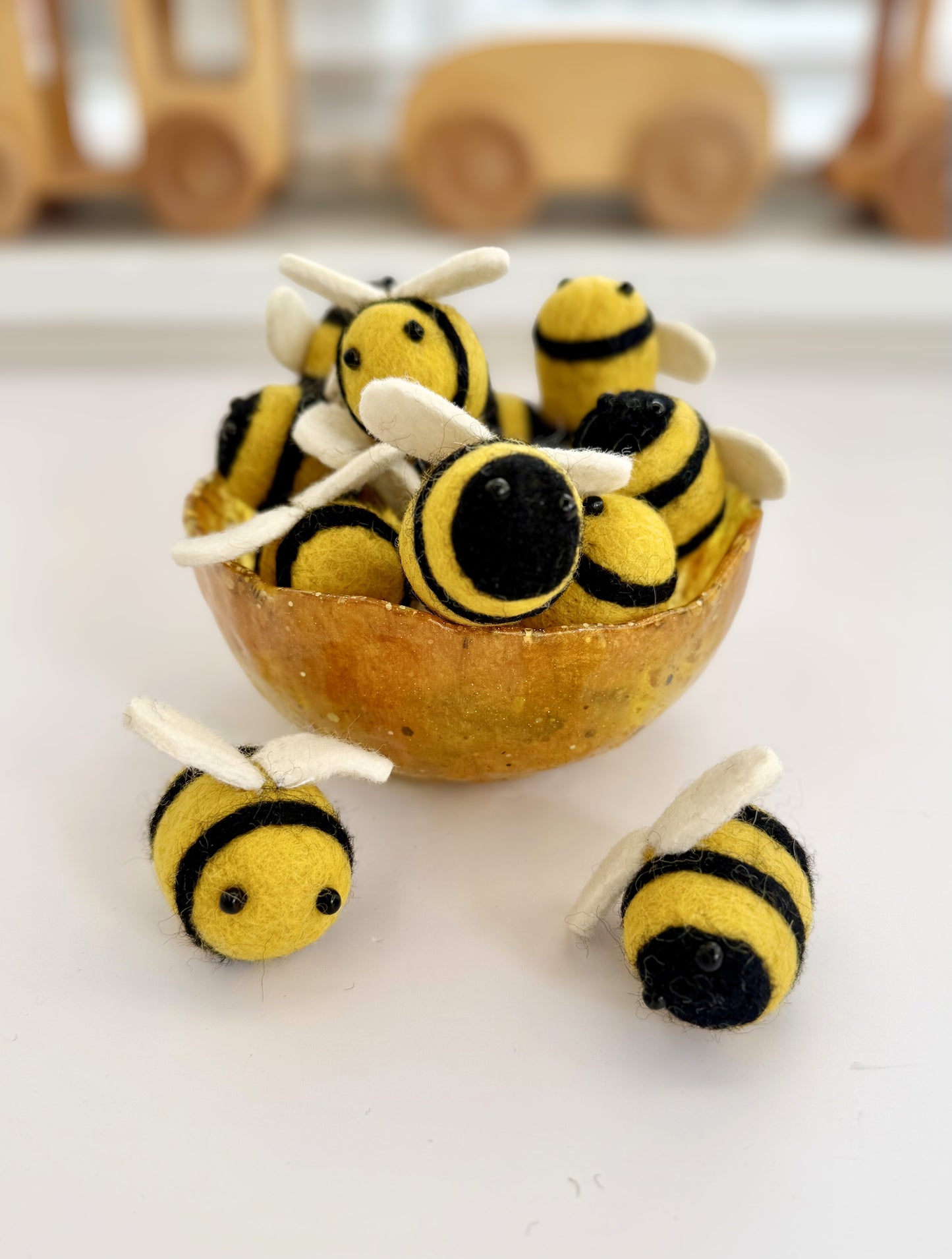 Felt honey bee