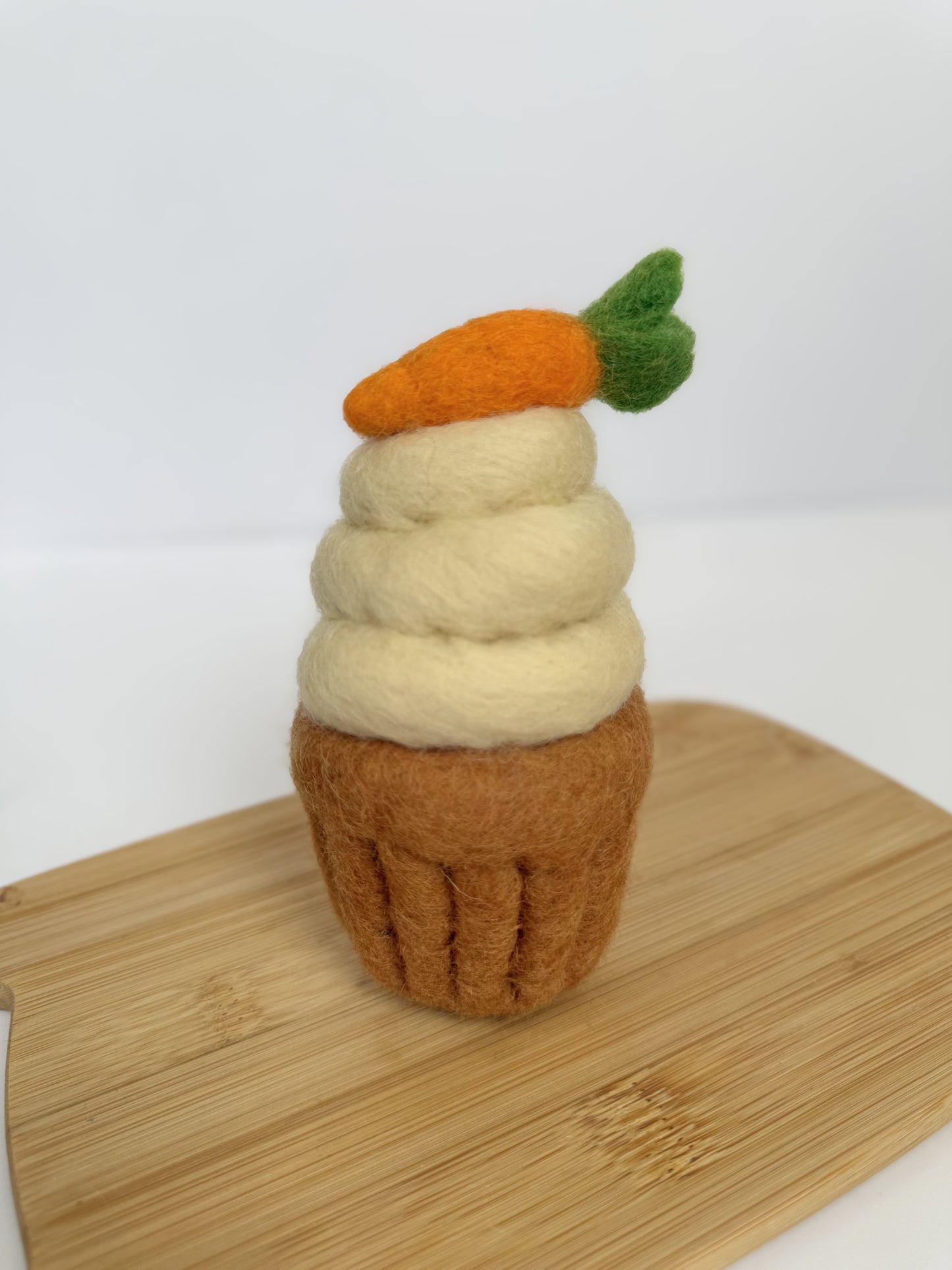 Felt Carrot cup cake play food