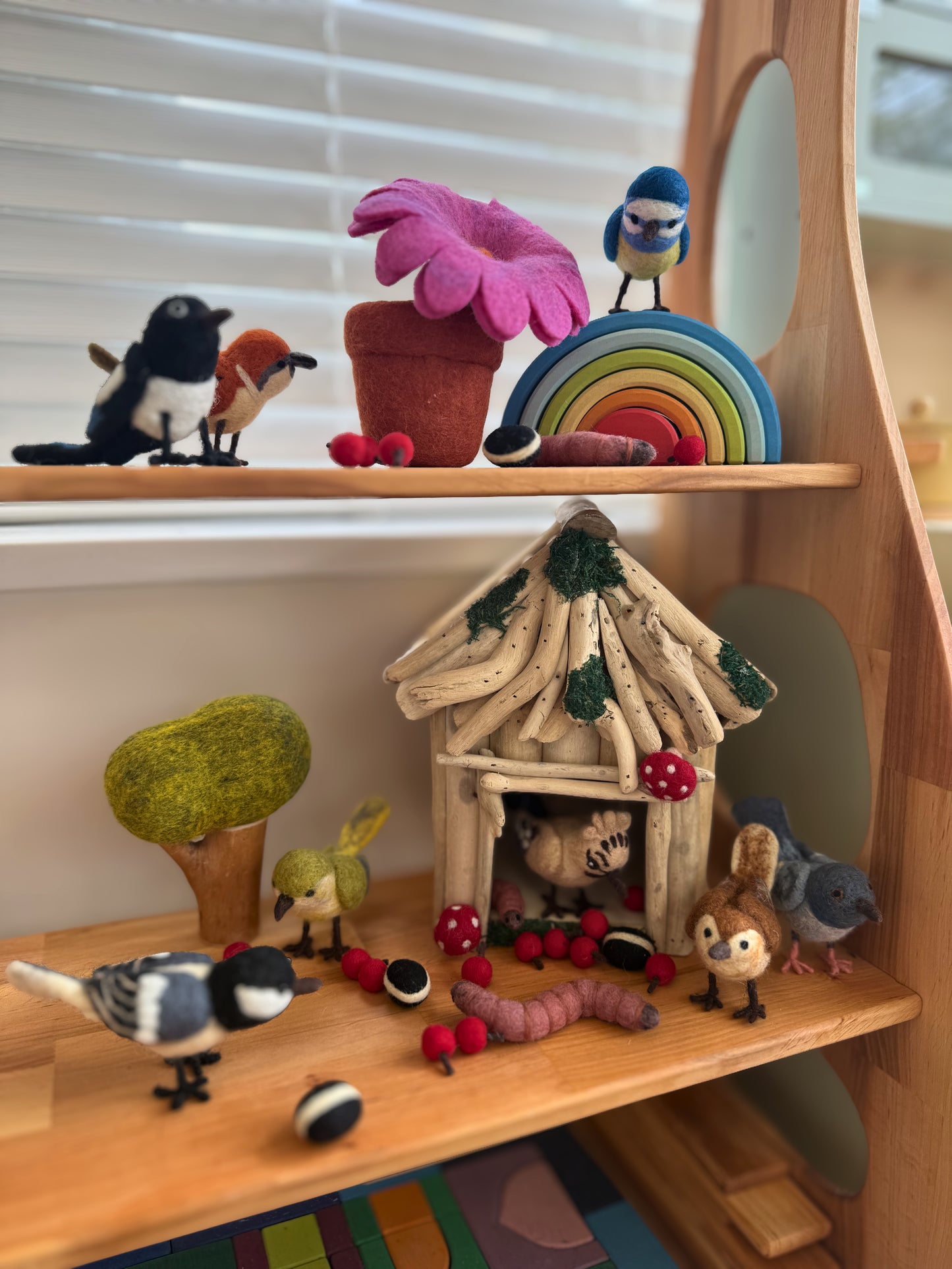 Felt bird food set