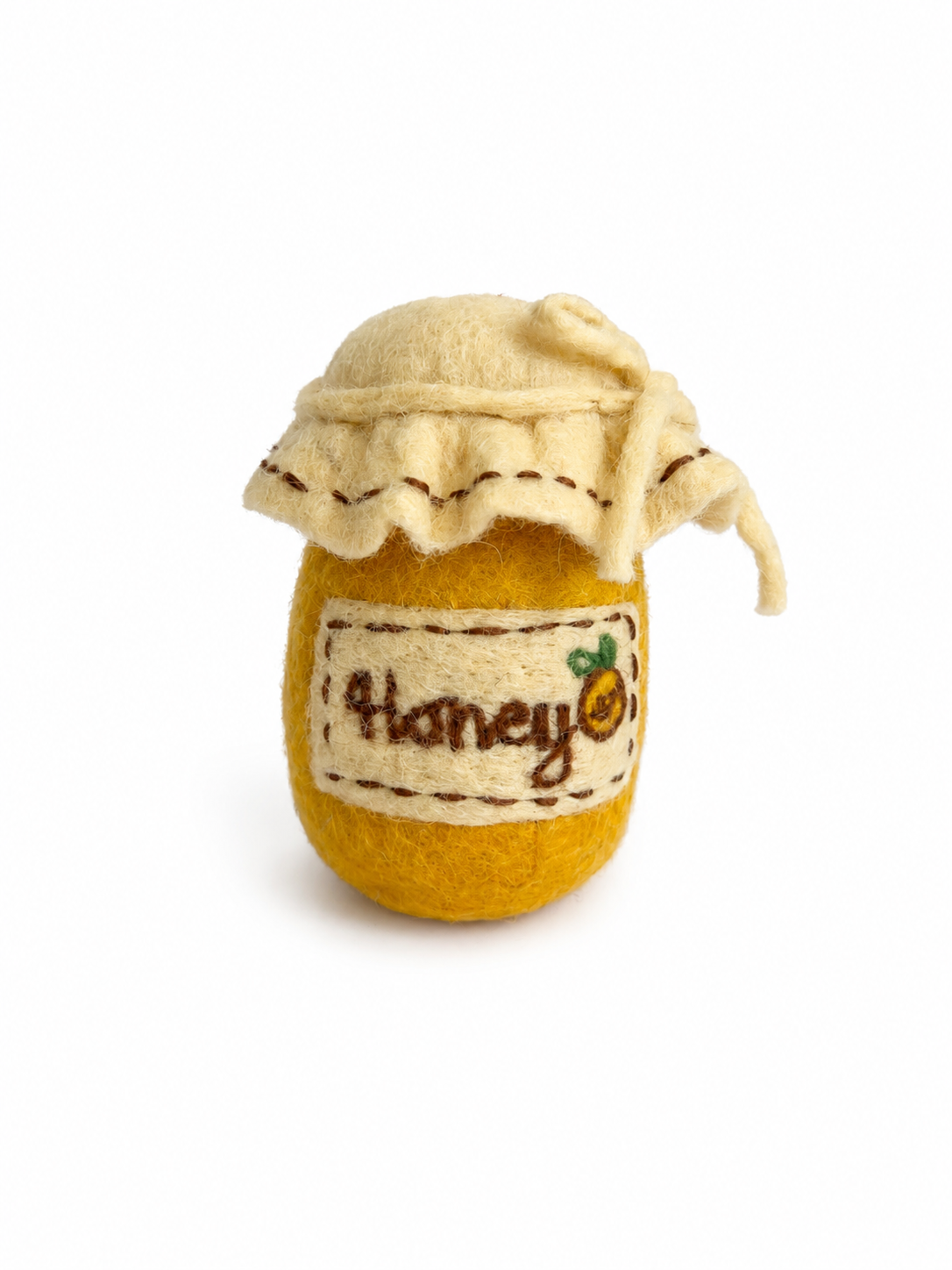 Felt honey jar with removable lid
