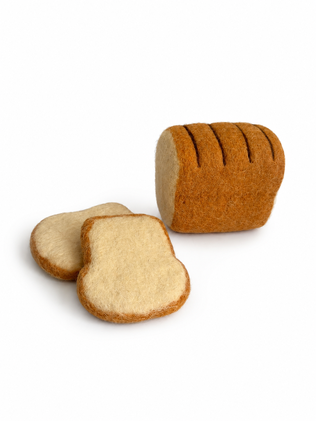 Felt loaf and slices of bread play food set