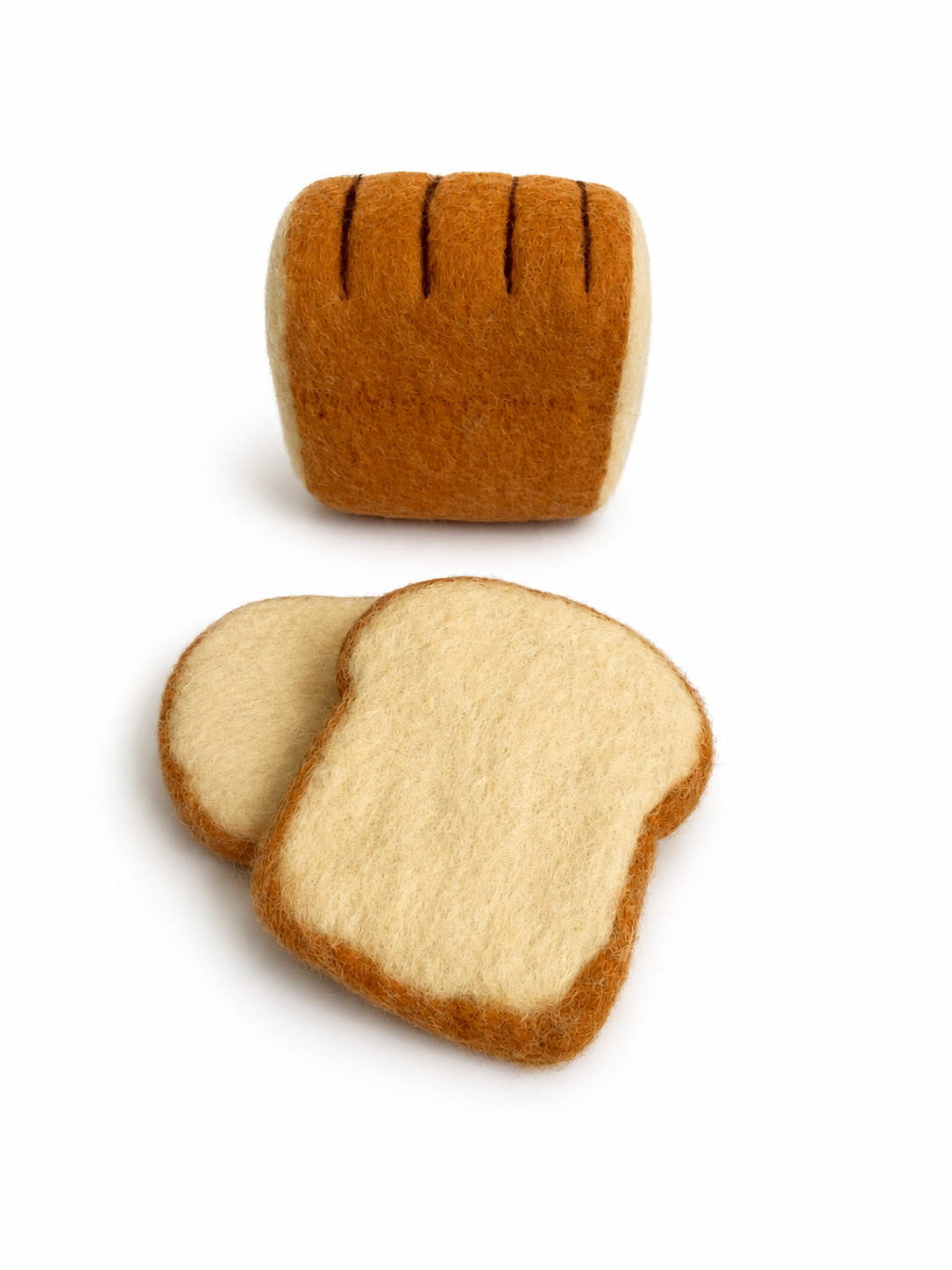 Felt loaf and slices of bread play food set