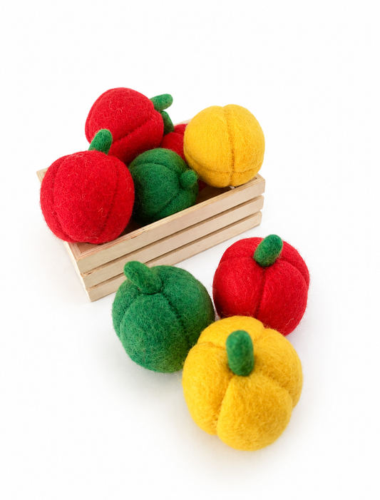 Felt Peppers set of 3