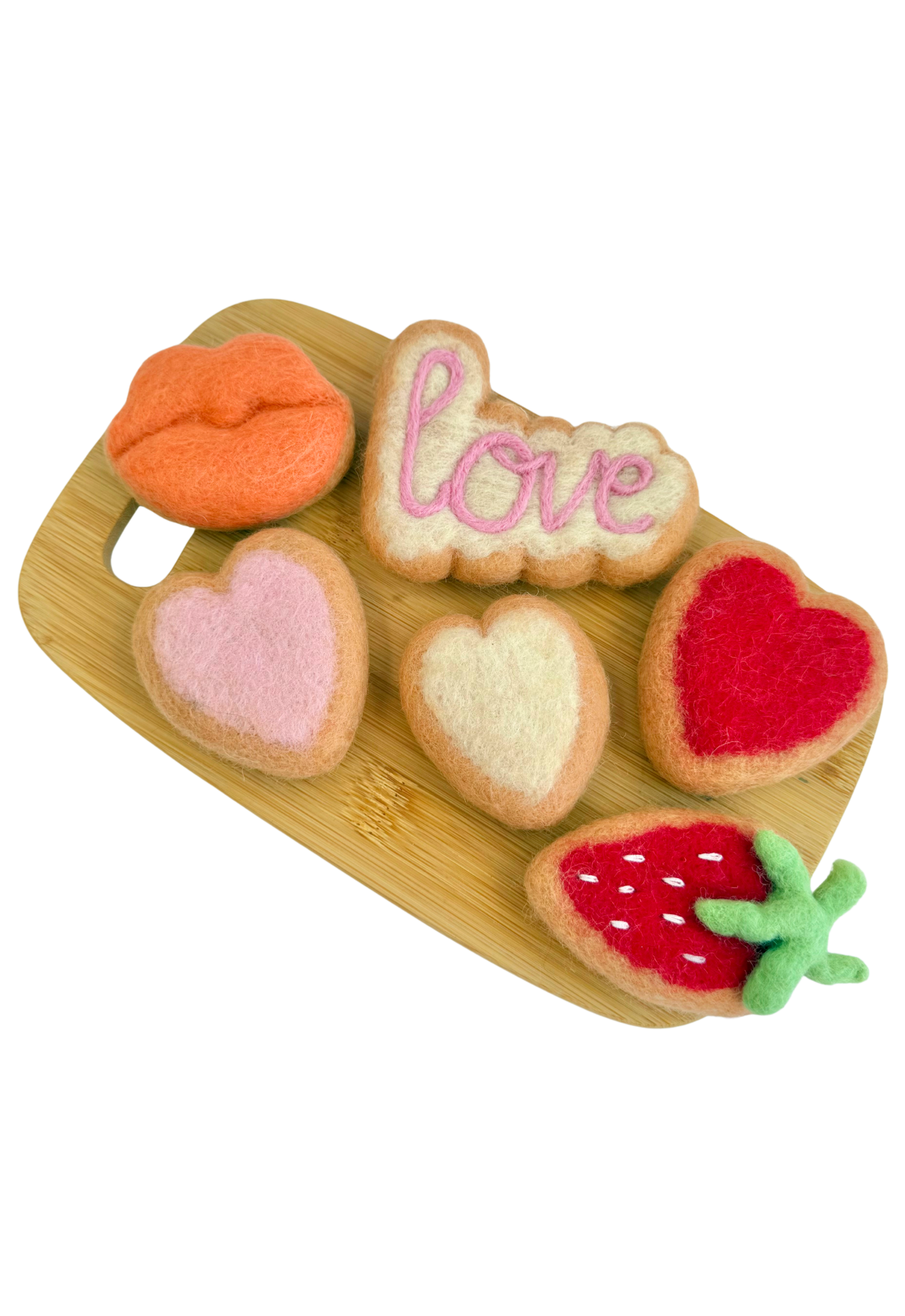 Felt Valentines cookies set