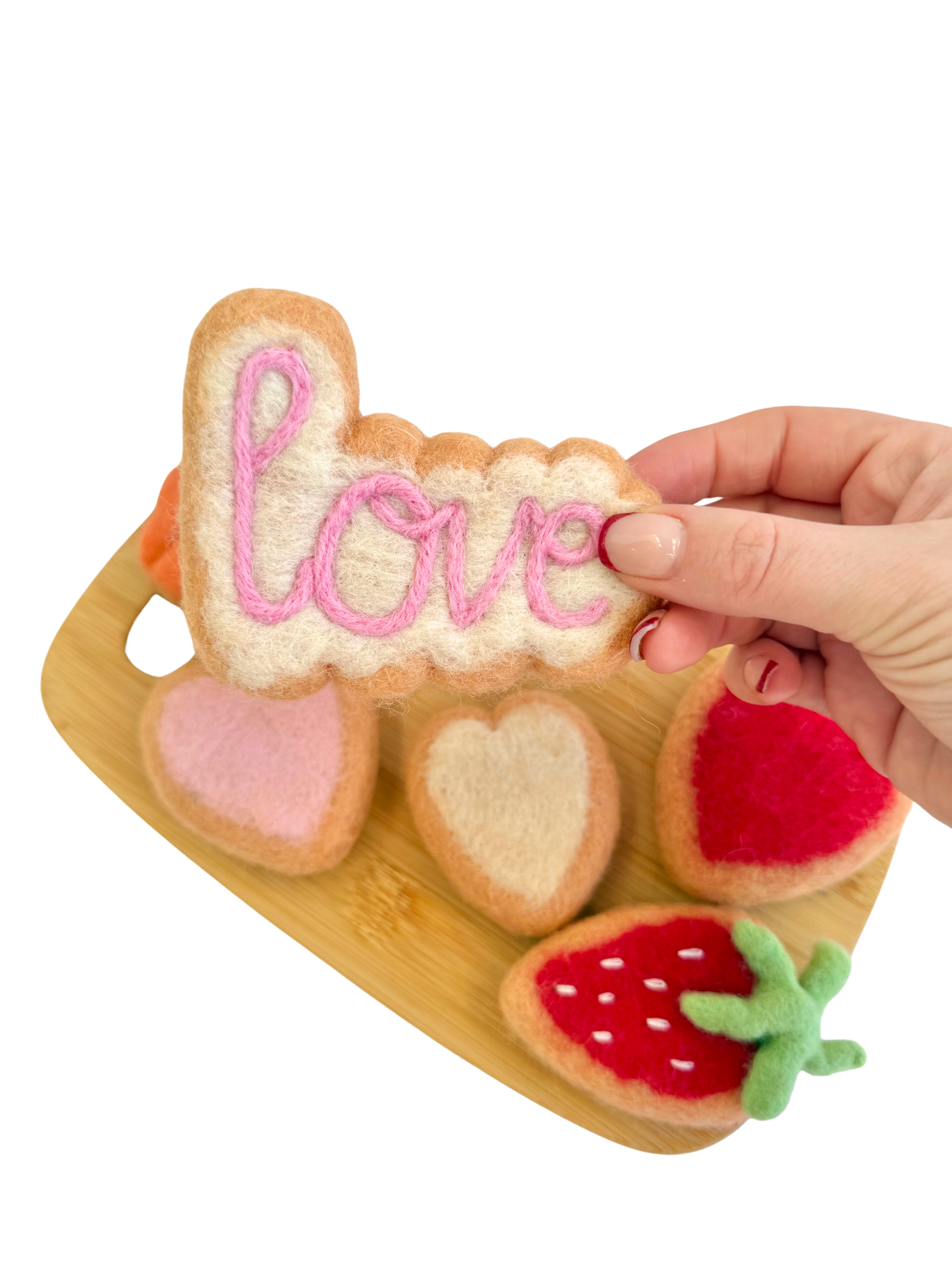 Felt Valentines cookies set