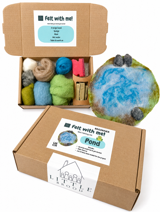 Wet felting kit - make a pond