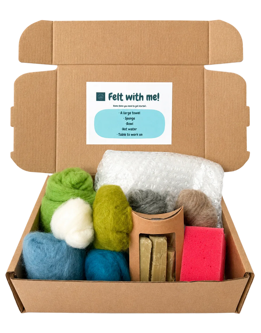 Wet felting kit - make a pond