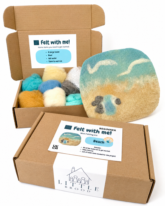 Wet felting kit - make a Beach play mat