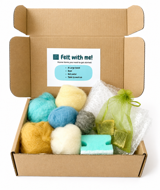Wet felting kit - make a Beach play mat