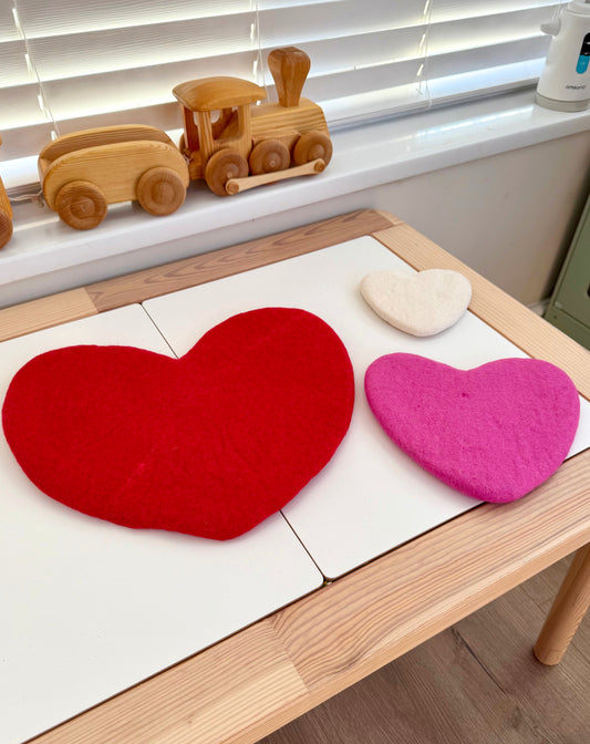 Felt Heart play mats
