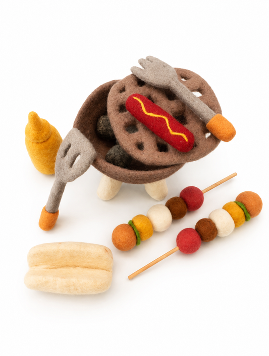 Felt Barbecue play set