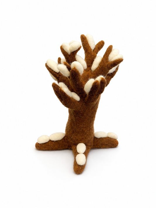 Felt winter snow tree