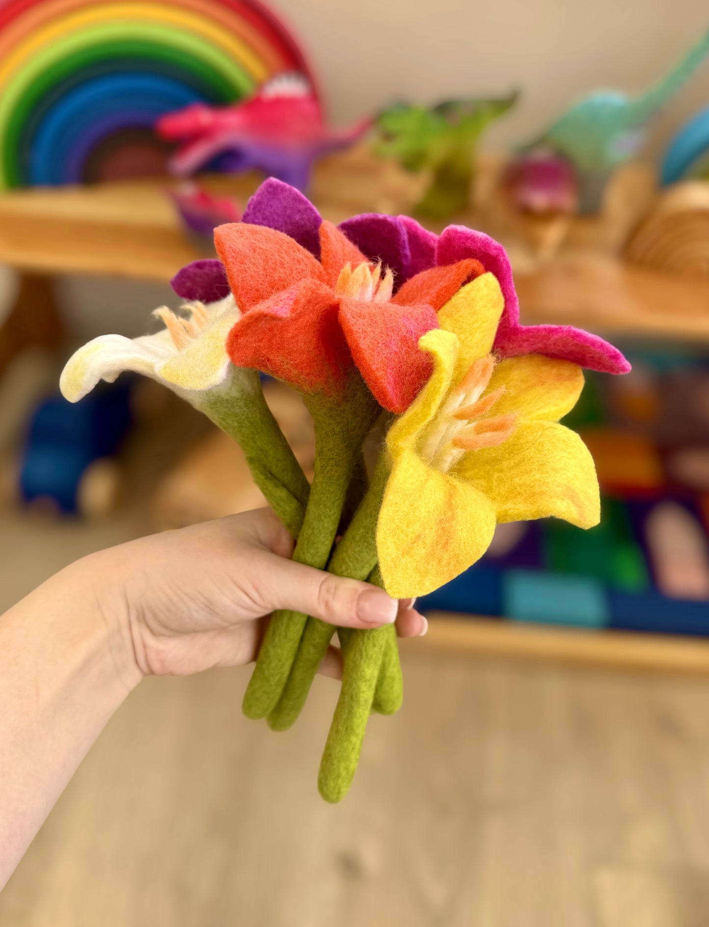 Felt bunch of flowers