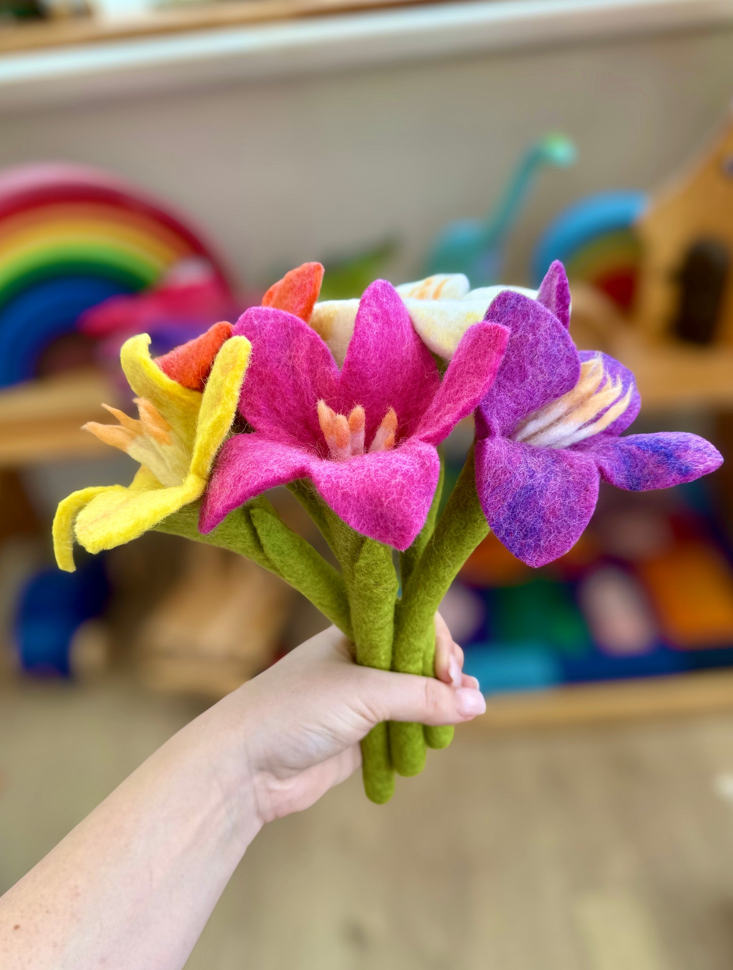 Felt bunch of flowers