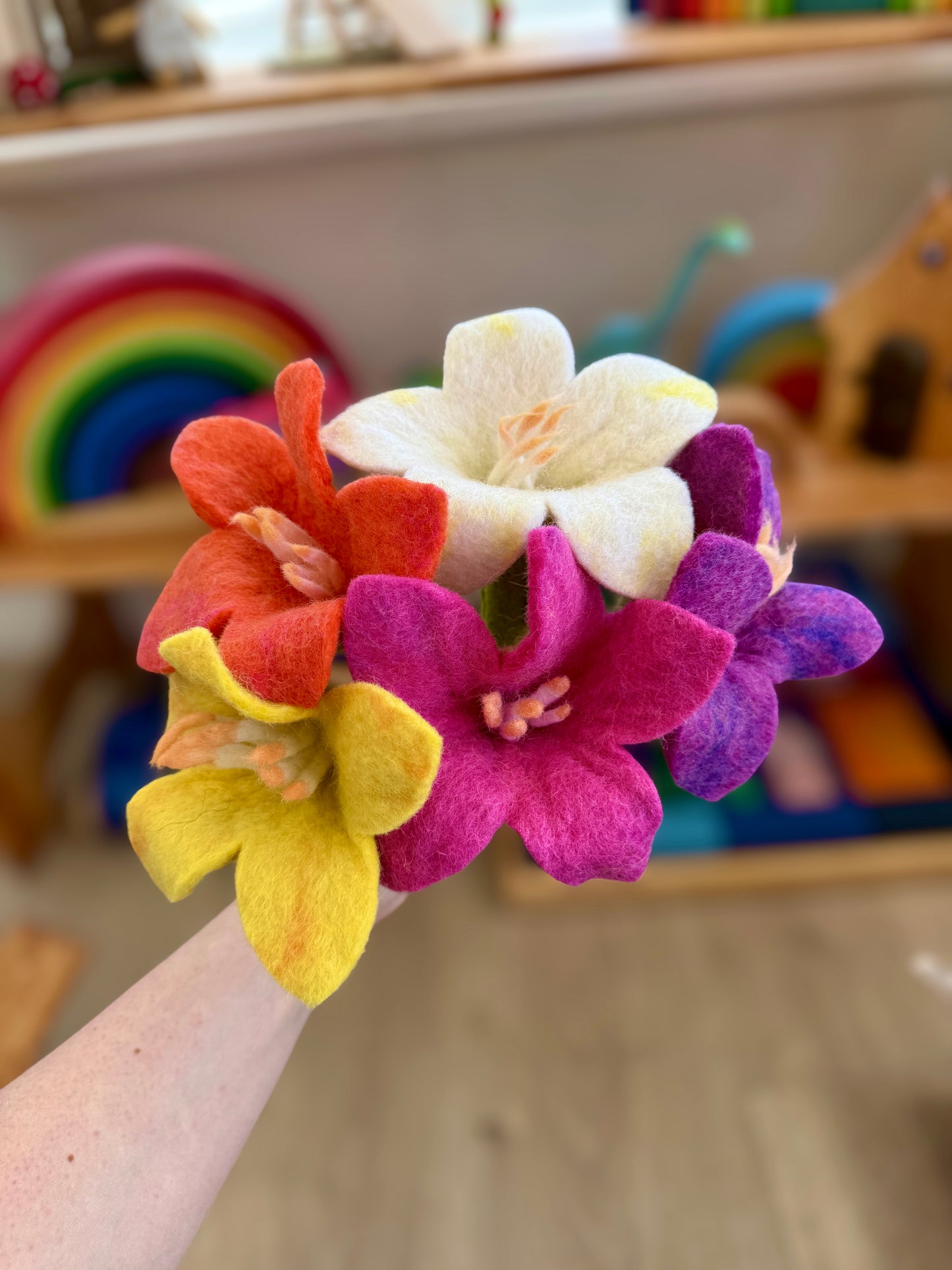Felt bunch of flowers