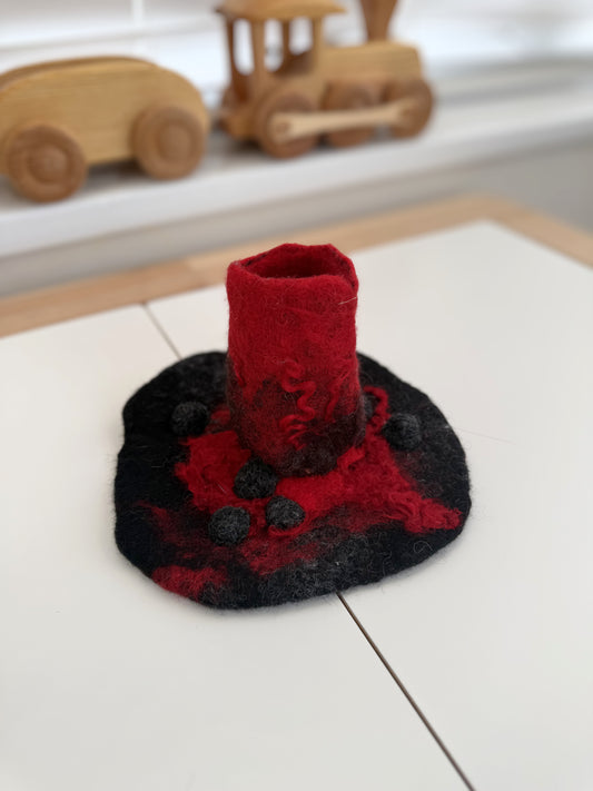 Mini Felt volcano play mat